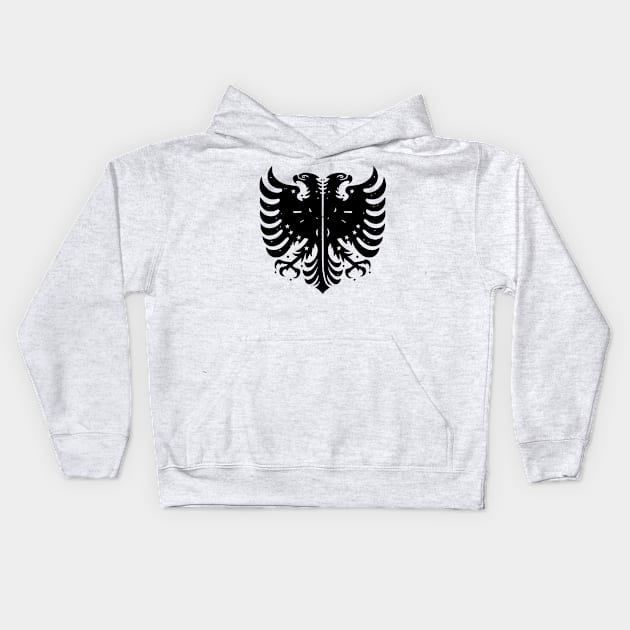 Albanian Eagle Kids Hoodie by lkn